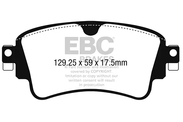 Bremsbelagsatz, Scheibenbremse Hinterachse EBC Brakes DP22254