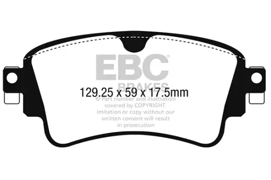 Bremsbelagsatz, Scheibenbremse Hinterachse EBC Brakes DP22254 Bild Bremsbelagsatz, Scheibenbremse Hinterachse EBC Brakes DP22254