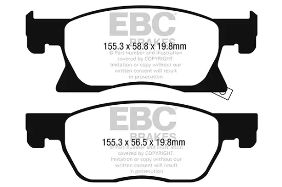 Bremsbelagsatz, Scheibenbremse Vorderachse EBC Brakes DP42266R Bild Bremsbelagsatz, Scheibenbremse Vorderachse EBC Brakes DP42266R