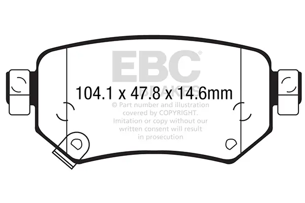 Bremsbelagsatz, Scheibenbremse Hinterachse EBC Brakes DP42287R