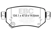 Bremsbelagsatz, Scheibenbremse Hinterachse EBC Brakes DP42287R