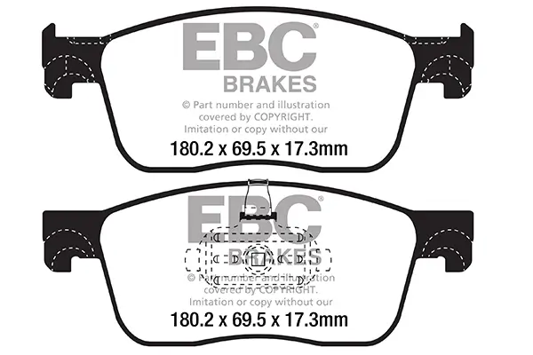 Bremsbelagsatz, Scheibenbremse Vorderachse EBC Brakes DP22308