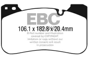 Bremsbelagsatz, Scheibenbremse Vorderachse EBC Brakes DP32331C