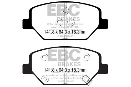 Bremsbelagsatz, Scheibenbremse Vorderachse EBC Brakes DP22351 Bild Bremsbelagsatz, Scheibenbremse Vorderachse EBC Brakes DP22351