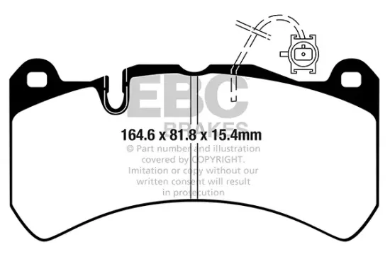 Bremsbelagsatz, Scheibenbremse Vorderachse EBC Brakes DP52354NDX Bild Bremsbelagsatz, Scheibenbremse Vorderachse EBC Brakes DP52354NDX