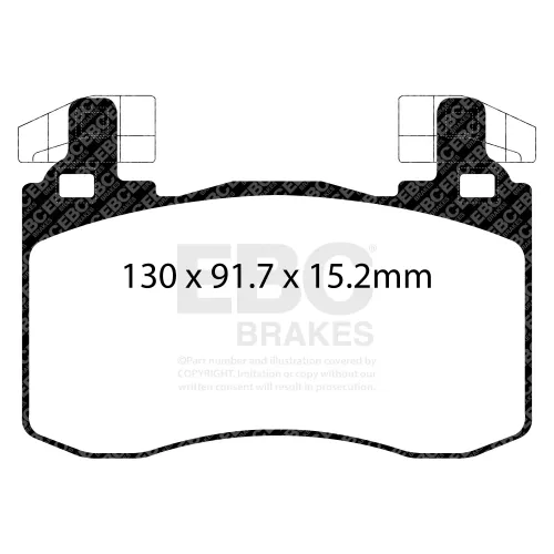 Bremsbelagsatz, Scheibenbremse Vorderachse EBC Brakes DP42356R Bild Bremsbelagsatz, Scheibenbremse Vorderachse EBC Brakes DP42356R