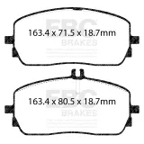 Bremsbelagsatz, Scheibenbremse Vorderachse EBC Brakes DP42390R