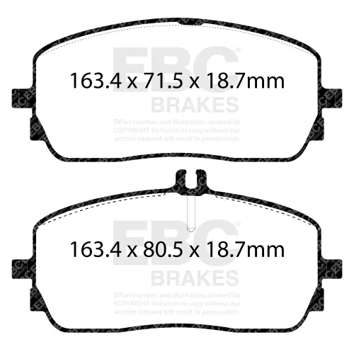 Bremsbelagsatz, Scheibenbremse Vorderachse EBC Brakes DP42390R Bild Bremsbelagsatz, Scheibenbremse Vorderachse EBC Brakes DP42390R