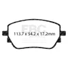 Bremsbelagsatz, Scheibenbremse Hinterachse EBC Brakes DP42391R
