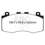 Bremsbelagsatz, Scheibenbremse Vorderachse EBC Brakes DP42400R