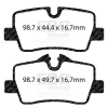 Bremsbelagsatz, Scheibenbremse Hinterachse EBC Brakes DP42414R