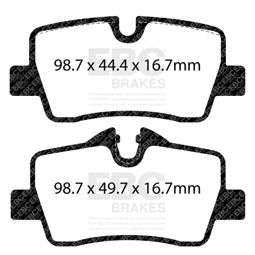 Bremsbelagsatz, Scheibenbremse Hinterachse EBC Brakes DP42414R Bild Bremsbelagsatz, Scheibenbremse Hinterachse EBC Brakes DP42414R