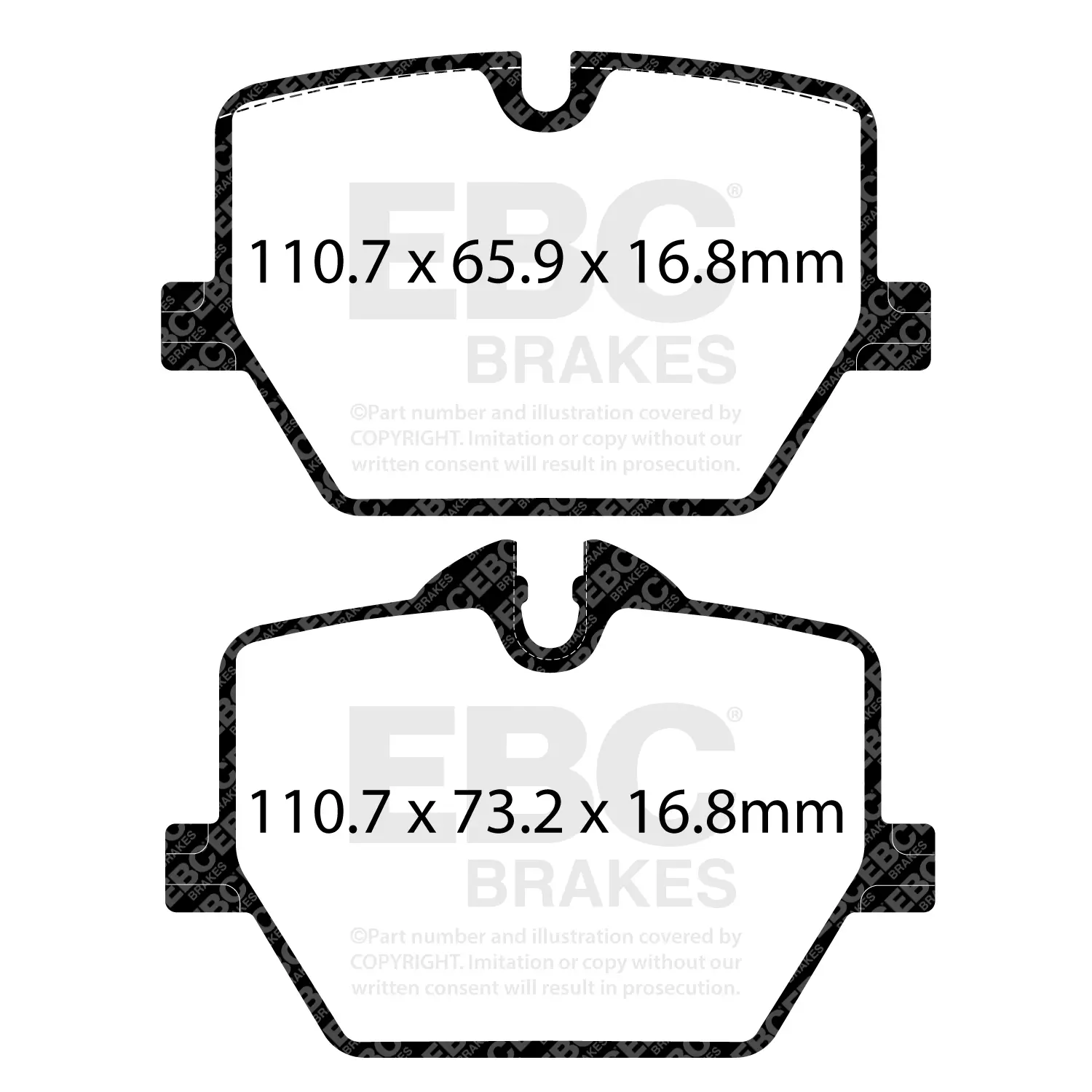 Bremsbelagsatz, Scheibenbremse Hinterachse EBC Brakes DP42415R