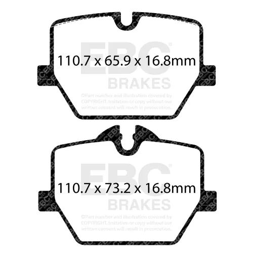 Bremsbelagsatz, Scheibenbremse Hinterachse EBC Brakes DP42415R Bild Bremsbelagsatz, Scheibenbremse Hinterachse EBC Brakes DP42415R