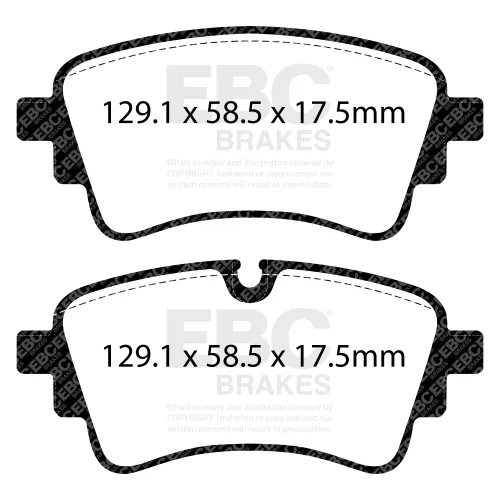 Bremsbelagsatz, Scheibenbremse Hinterachse EBC Brakes DP42435R Bild Bremsbelagsatz, Scheibenbremse Hinterachse EBC Brakes DP42435R