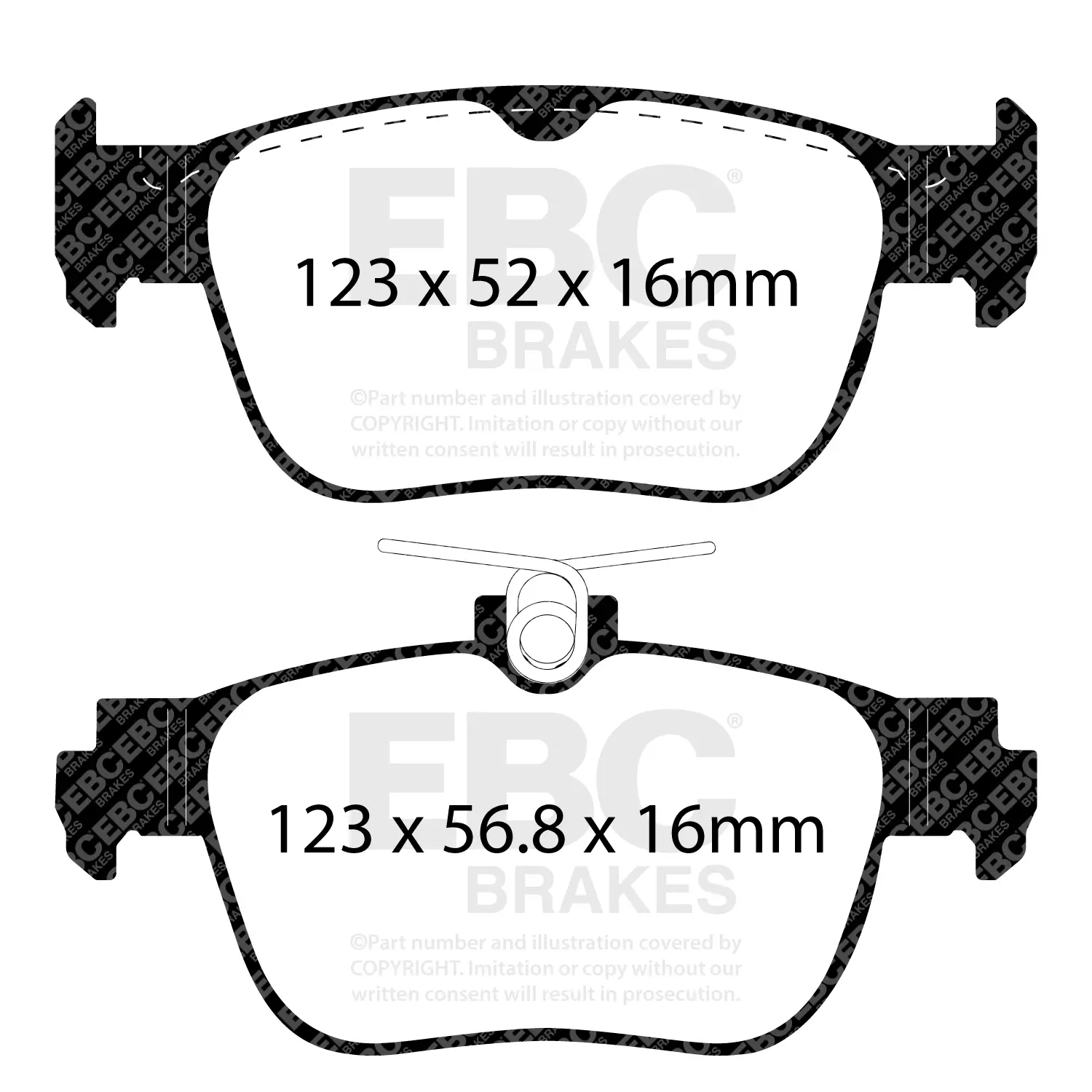 Bremsbelagsatz, Scheibenbremse Hinterachse EBC Brakes DP42440R