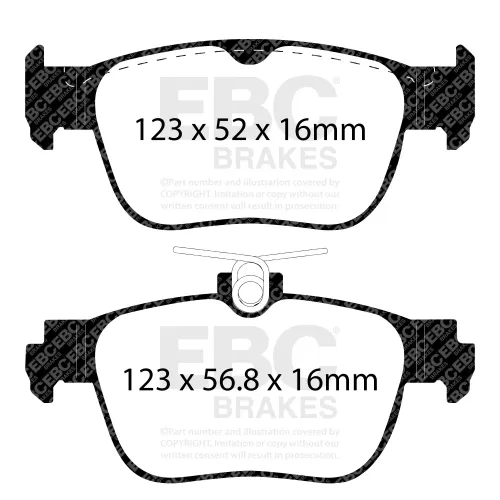 Bremsbelagsatz, Scheibenbremse Hinterachse EBC Brakes DP42440R Bild Bremsbelagsatz, Scheibenbremse Hinterachse EBC Brakes DP42440R