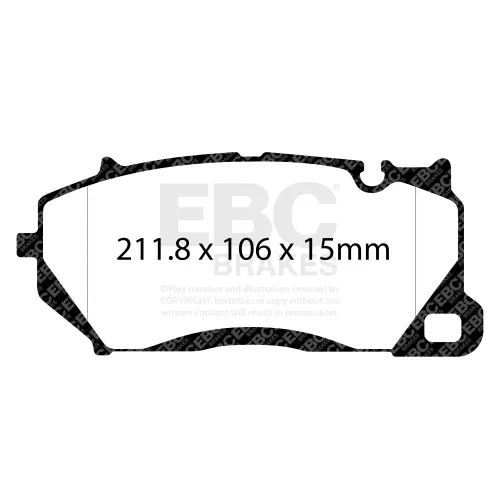 Bremsbelagsatz, Scheibenbremse Vorderachse EBC Brakes DP42492R Bild Bremsbelagsatz, Scheibenbremse Vorderachse EBC Brakes DP42492R