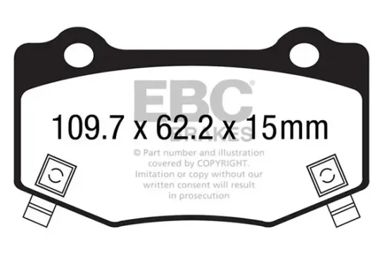Bremsbelagsatz, Scheibenbremse Hinterachse EBC Brakes DP33023C Bild Bremsbelagsatz, Scheibenbremse Hinterachse EBC Brakes DP33023C