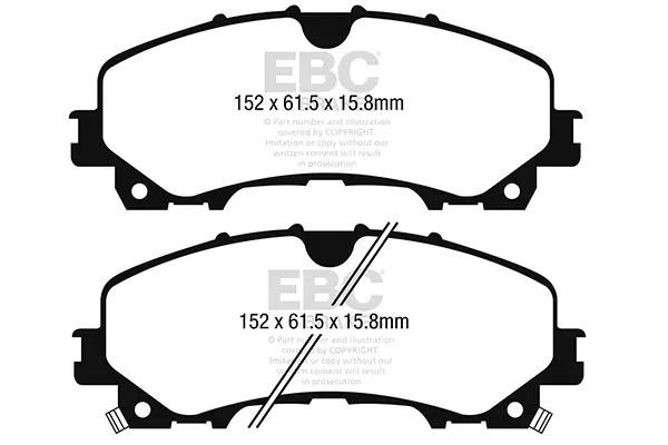 Bremsbelagsatz, Scheibenbremse Vorderachse EBC Brakes DP63036
