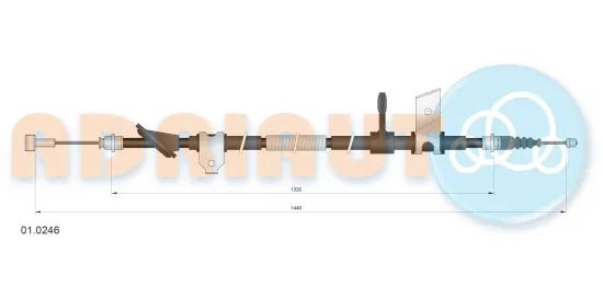 Seilzug, Feststellbremse hinten links ADRIAUTO 01.0246 Bild Seilzug, Feststellbremse hinten links ADRIAUTO 01.0246