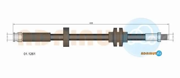 Bremsschlauch Vorderachse links Vorderachse rechts ADRIAUTO 01.1261
