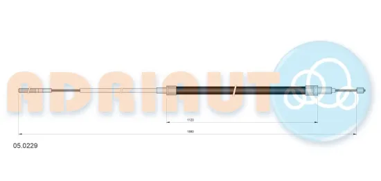 Seilzug, Feststellbremse hinten rechts ADRIAUTO 05.0229 Bild Seilzug, Feststellbremse hinten rechts ADRIAUTO 05.0229