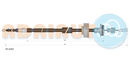 Seilzug, Feststellbremse hinten rechts ADRIAUTO 05.0262 Bild Seilzug, Feststellbremse hinten rechts ADRIAUTO 05.0262