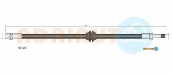 Bremsschlauch Vorderachse links Vorderachse rechts ADRIAUTO 05.1251 Bild Bremsschlauch Vorderachse links Vorderachse rechts ADRIAUTO 05.1251