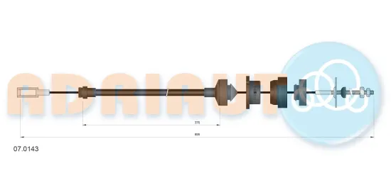 Seilzug, Kupplungsbetätigung ADRIAUTO 07.0143 Bild Seilzug, Kupplungsbetätigung ADRIAUTO 07.0143