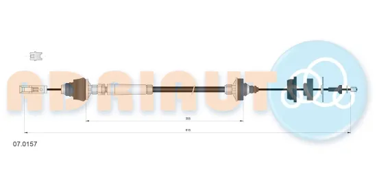 Seilzug, Kupplungsbetätigung ADRIAUTO 07.0157 Bild Seilzug, Kupplungsbetätigung ADRIAUTO 07.0157