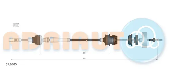 Seilzug, Kupplungsbetätigung ADRIAUTO 07.0163 Bild Seilzug, Kupplungsbetätigung ADRIAUTO 07.0163