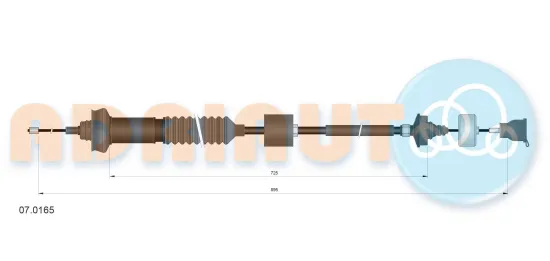 Seilzug, Kupplungsbetätigung ADRIAUTO 07.0165 Bild Seilzug, Kupplungsbetätigung ADRIAUTO 07.0165