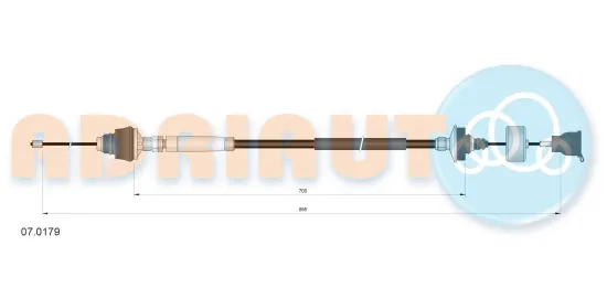 Seilzug, Kupplungsbetätigung ADRIAUTO 07.0179 Bild Seilzug, Kupplungsbetätigung ADRIAUTO 07.0179