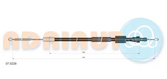 Seilzug, Feststellbremse hinten links ADRIAUTO 07.0229 Bild Seilzug, Feststellbremse hinten links ADRIAUTO 07.0229