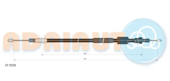Seilzug, Feststellbremse hinten links ADRIAUTO 07.0230 Bild Seilzug, Feststellbremse hinten links ADRIAUTO 07.0230