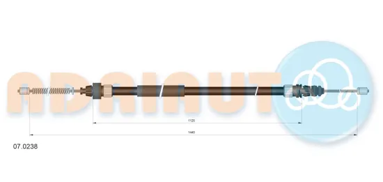 Seilzug, Feststellbremse hinten links hinten rechts ADRIAUTO 07.0238 Bild Seilzug, Feststellbremse hinten links hinten rechts ADRIAUTO 07.0238
