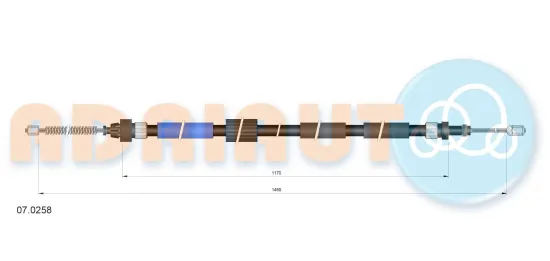 Seilzug, Feststellbremse hinten rechts ADRIAUTO 07.0258 Bild Seilzug, Feststellbremse hinten rechts ADRIAUTO 07.0258