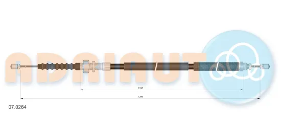 Seilzug, Feststellbremse hinten links ADRIAUTO 07.0264 Bild Seilzug, Feststellbremse hinten links ADRIAUTO 07.0264