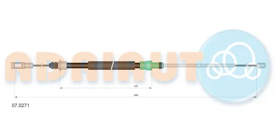Seilzug, Feststellbremse hinten links hinten rechts ADRIAUTO 07.0271 Bild Seilzug, Feststellbremse hinten links hinten rechts ADRIAUTO 07.0271