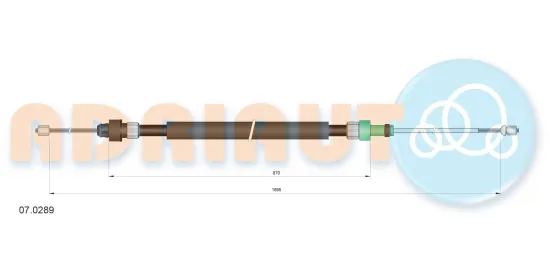 Seilzug, Feststellbremse hinten links hinten rechts ADRIAUTO 07.0289 Bild Seilzug, Feststellbremse hinten links hinten rechts ADRIAUTO 07.0289