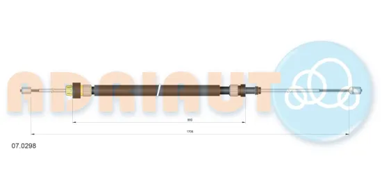 Seilzug, Feststellbremse hinten links hinten rechts ADRIAUTO 07.0298 Bild Seilzug, Feststellbremse hinten links hinten rechts ADRIAUTO 07.0298