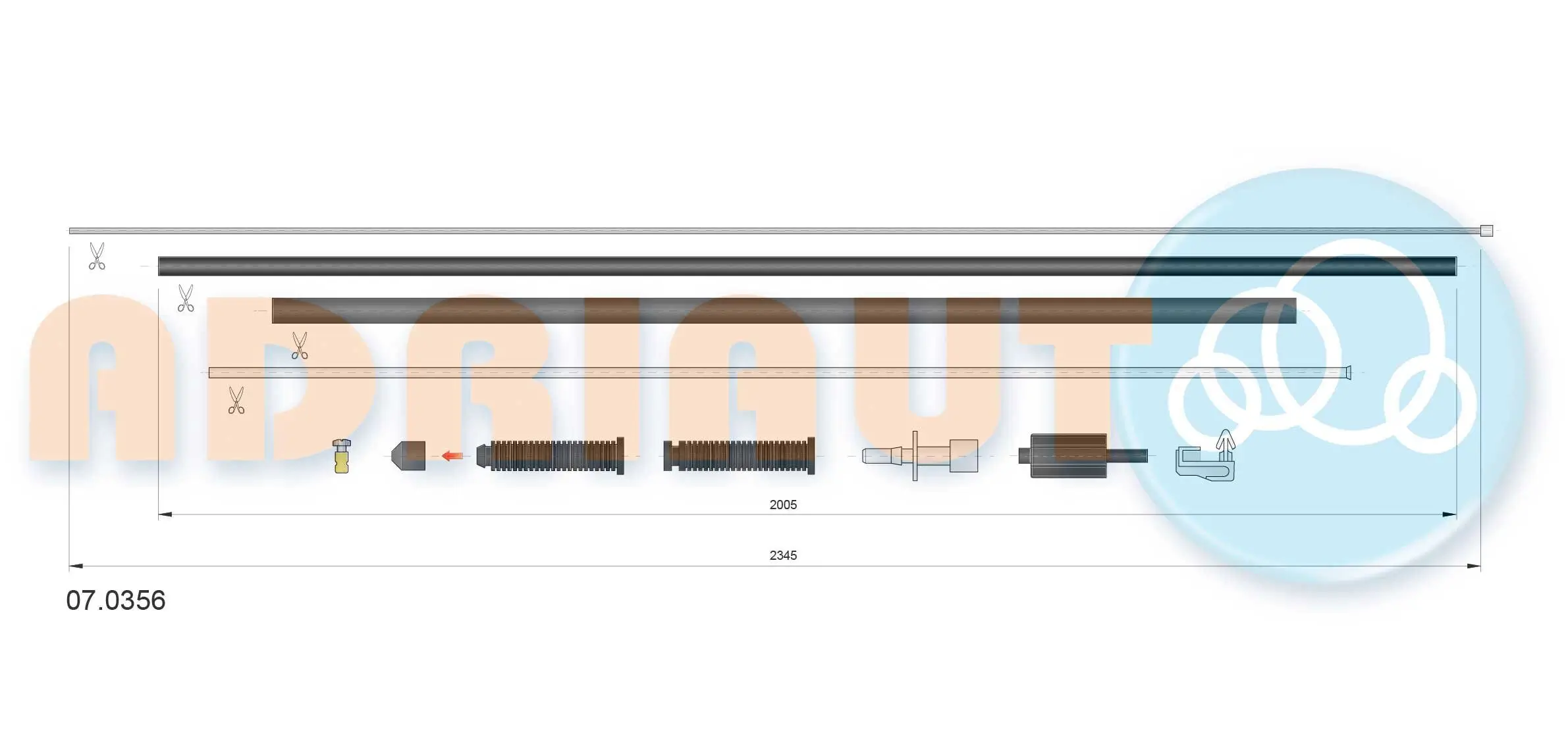 Gaszug ADRIAUTO 07.0356