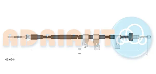 Seilzug, Feststellbremse hinten rechts ADRIAUTO 09.0244 Bild Seilzug, Feststellbremse hinten rechts ADRIAUTO 09.0244