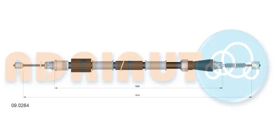 Seilzug, Feststellbremse hinten rechts ADRIAUTO 09.0264 Bild Seilzug, Feststellbremse hinten rechts ADRIAUTO 09.0264