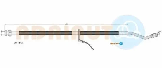 Bremsschlauch Vorderachse links ADRIAUTO 09.1212 Bild Bremsschlauch Vorderachse links ADRIAUTO 09.1212