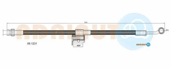 Bremsschlauch Hinterachse rechts ADRIAUTO 09.1231