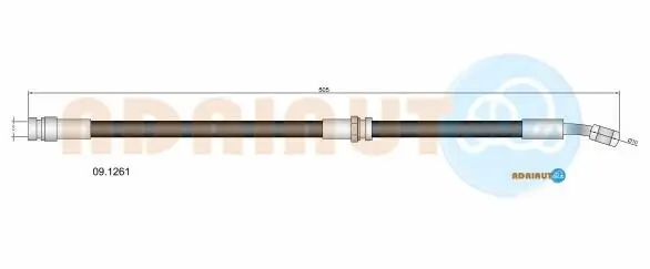 Bremsschlauch Hinterachse links Hinterachse rechts ADRIAUTO 09.1261