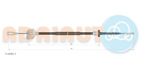 Seilzug, Kupplungsbetätigung ADRIAUTO 11.0101.1 Bild Seilzug, Kupplungsbetätigung ADRIAUTO 11.0101.1