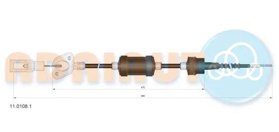 Seilzug, Kupplungsbetätigung ADRIAUTO 11.0108.1 Bild Seilzug, Kupplungsbetätigung ADRIAUTO 11.0108.1